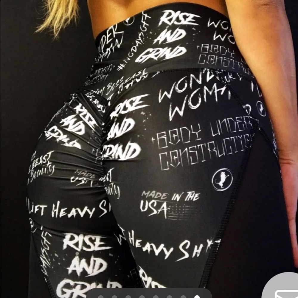 Abs2b Badass Quotes Matching Top and Leggings Set